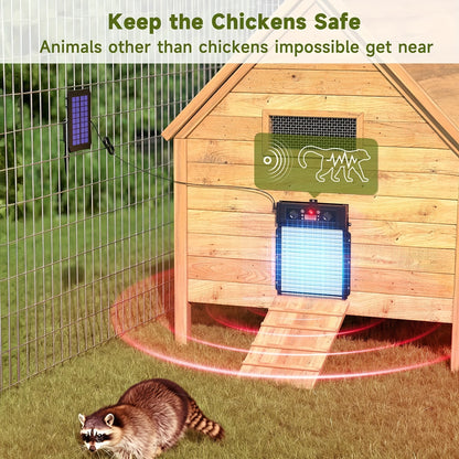 Automatic Chicken Coop Door Solar Powered – KA-200 Aluminum Alloy Auto Door with Timer, Light Sensor, Anti-Pinch Safety