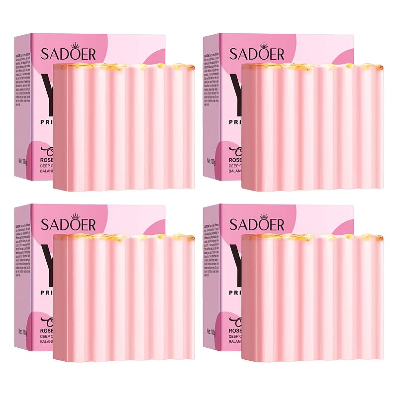 Intimate Cleansing Soap Rose Essence Built-in Bubble Net Rich Foam pH Balance Private Parts Soap for Women Peach Strawberry 2pcs 4pcs