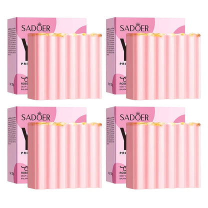 Intimate Cleansing Soap Rose Essence Built-in Bubble Net Rich Foam pH Balance Private Parts Soap for Women Peach Strawberry 2pcs 4pcs