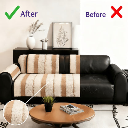 Sofa Cover Plush Sectional Couch Slipcover Durable Furniture Protector for Pets Cats Dogs for Entryways, Bedrooms and Living Spaces