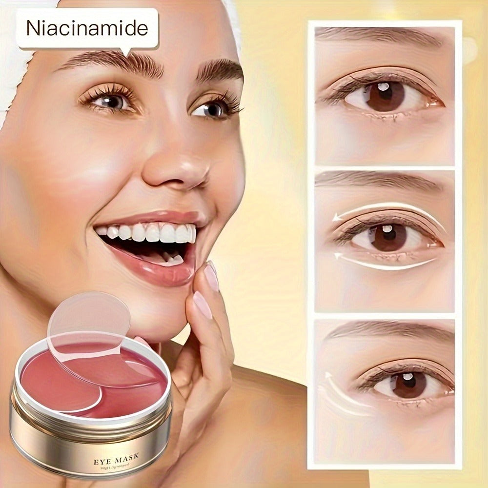 Caffeine Under Eye Patches 60pcs Depuffing Dark Circle Reducer with Hyaluronic Acid Collagen Glycerin Deep Hydrating Moisturizing Eye Mask