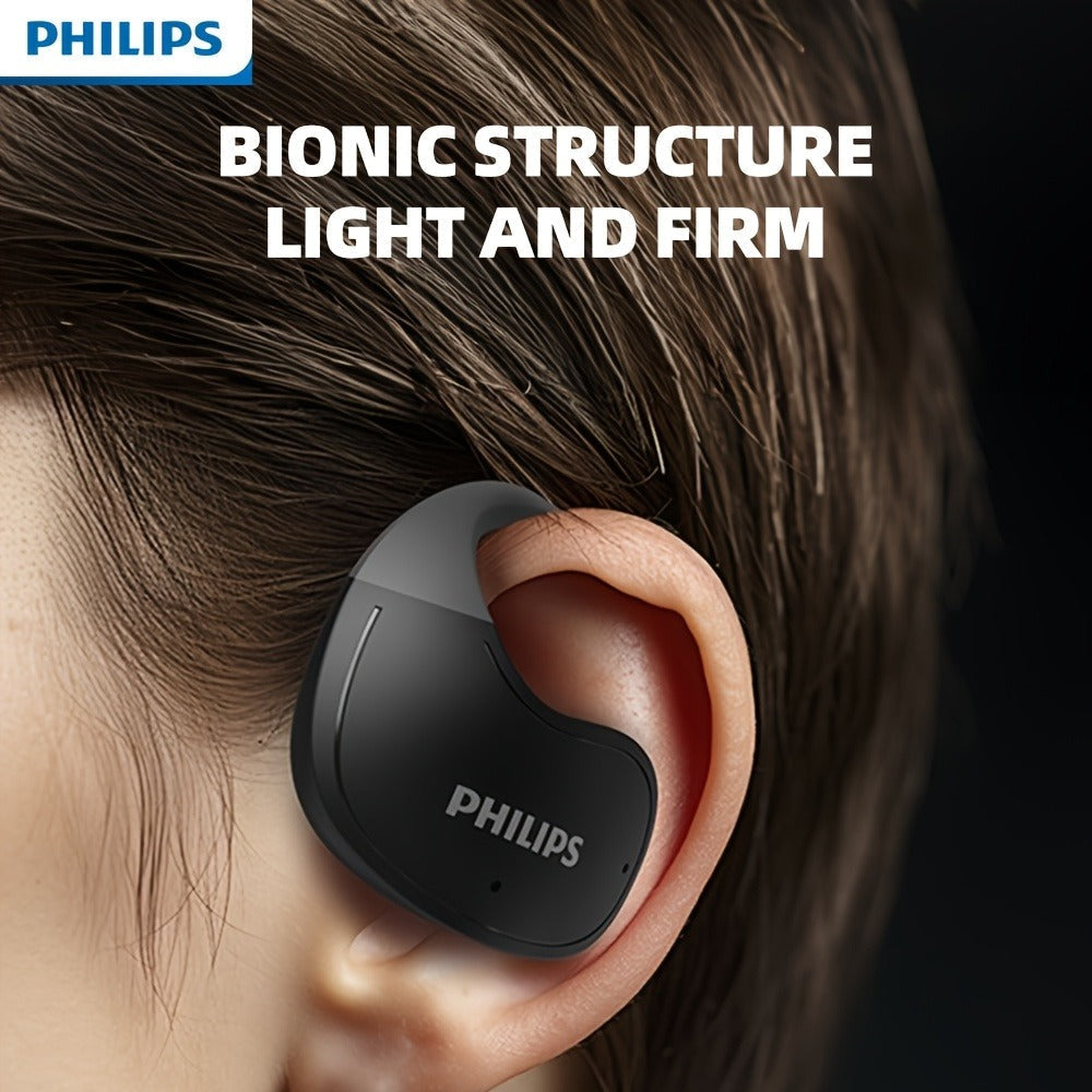 True Wireless Earbuds Philips TAT2708 Open-Earhook Set with Call Noise Reduction, Touch Controls and USB-C Case