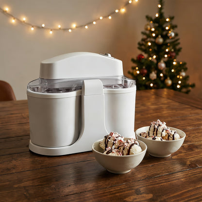 Ice Cream Maker 1 Quart Homemade Ice Cream Machine for Serve Frozen Yogurt Smoothies Gelato for Entryways, Bedrooms and Living Spaces