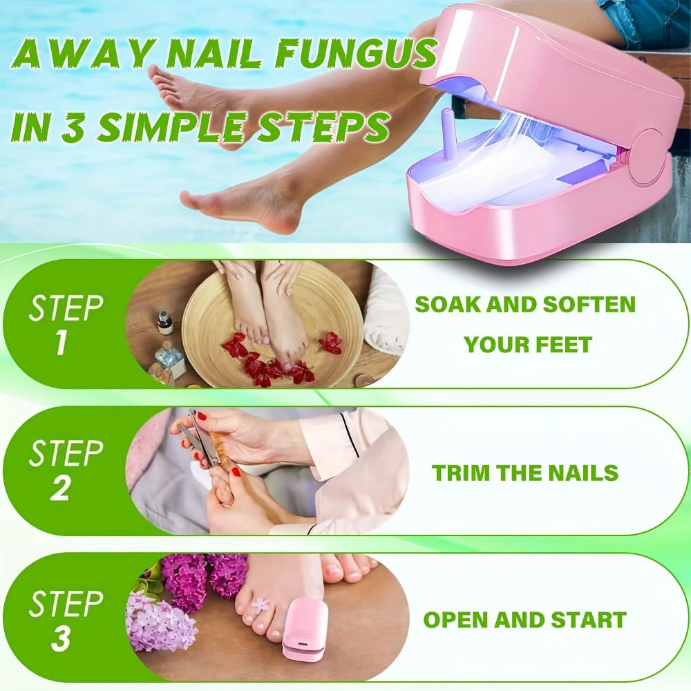 Nail Fungus Laser Device FDA Cleared 7-Minute Home Treatment for Toenail Fingernail Fungal Infections for Home and Salon Manicures