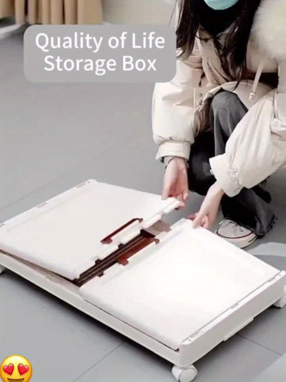 56cm Foldable Rolling Storage Cabinet with Front Doors and Three-, Four- or Five-Layer Options