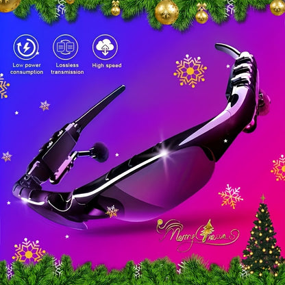 Open Ear Bluetooth Audio Glasses with Built-In Earbuds, Wireless Smart Sunglasses for Music & Hands-Free Calls
