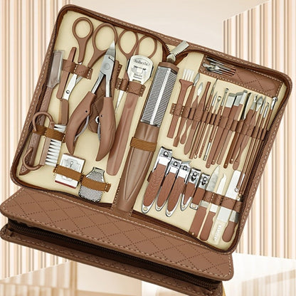 Professional Manicure Pedicure Kit 42 Piece Stainless Steel Nail Set with Portable Travel Case – Nail Scissors Cuticle Nipper Ingrown