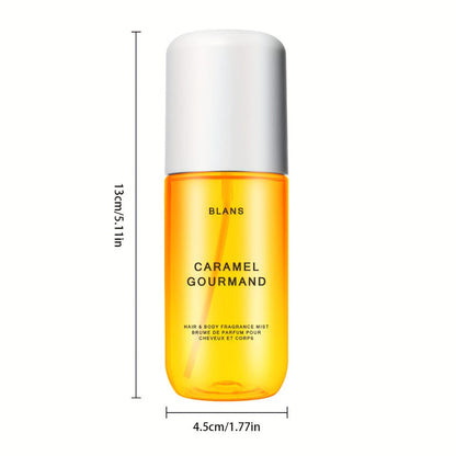 Body & Hair Perfume Spray for Women 3.38 oz - Caramel Gourmand Scent, Fragrance Mist for Skin Body & Hair