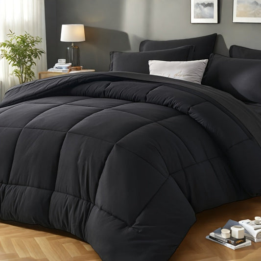 Checkered Microfiber Bed-in-a-Bag Comforter Set with Coordinated Sheets, 16 Color or Code Options and Four Sizes