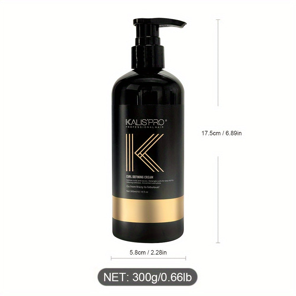 Men's Curl Cream Sulfate-Free 10.14oz – Frizz Control Styling Cream for Wavy & Curly Hair | Controlled Hold