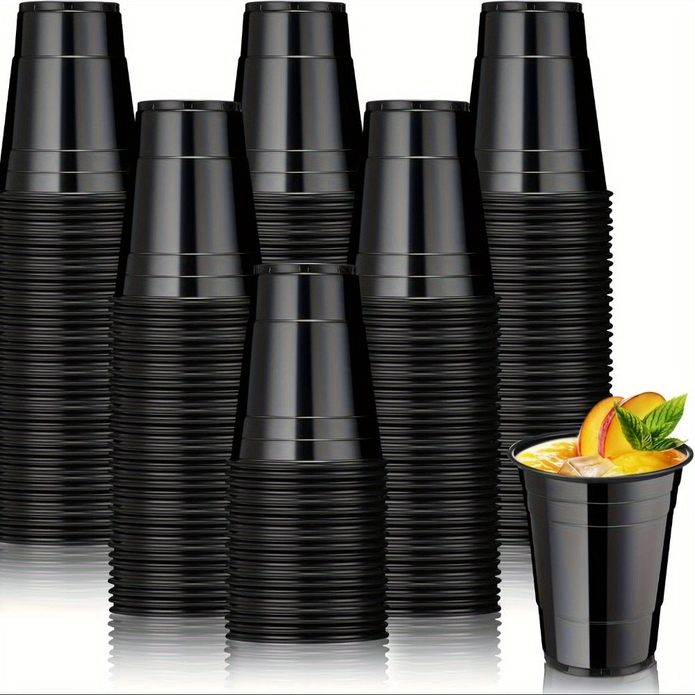 160-Pack 16-Ounce Tapered Party Cups with Fill Lines in Black, Red, Pink or Golden Color Options