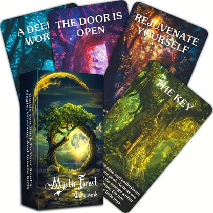 Magic Forest Oracle Cards Deck, Mystical Nature Divination Card Set for Beginners, Intuitive Guidance & Inspiration