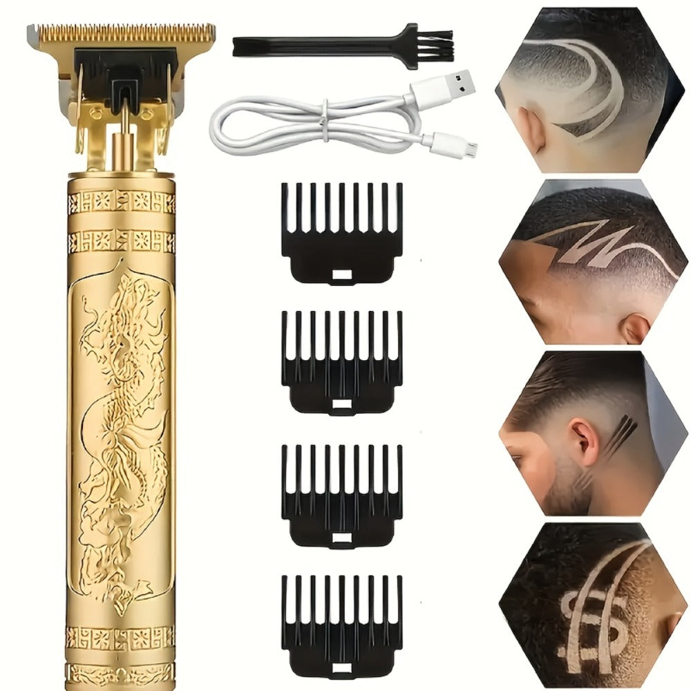 Beard Trimmer for Men USB Rechargeable Zero Contour Precision Edger Lithium Battery – Hair Clipper with Limit Comb ABS Body for Beard Facial