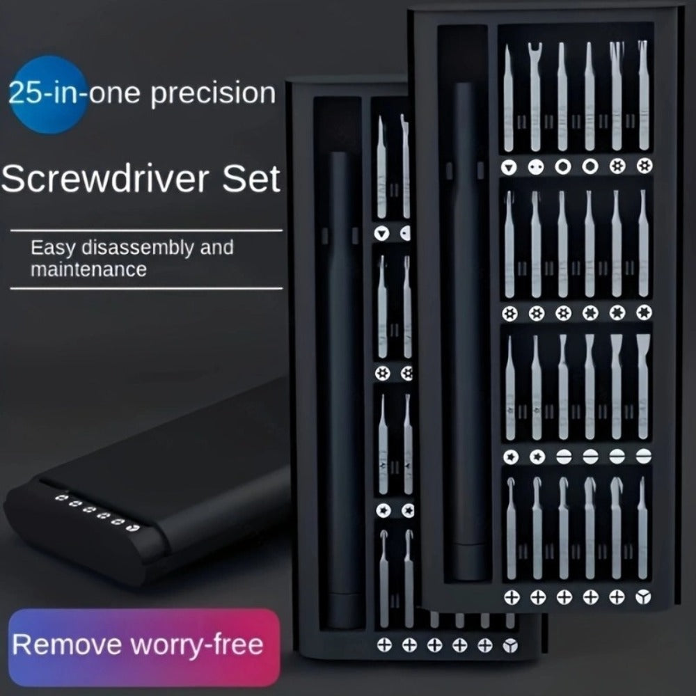 Precision Screwdriver Set 24-in-1 Multi-Functional Phone Tablet Laptop Tool Kit Magnetic Bit for Entryways, Bedrooms and Living Spaces