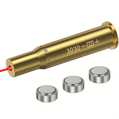 Red Laser Bore Sighter Multi-Caliber Firearms Calibration Tool 9mm 45ACP 308Win 223Rem 12GA 7.62 38SPL 44Mag Battery Included for Shooting