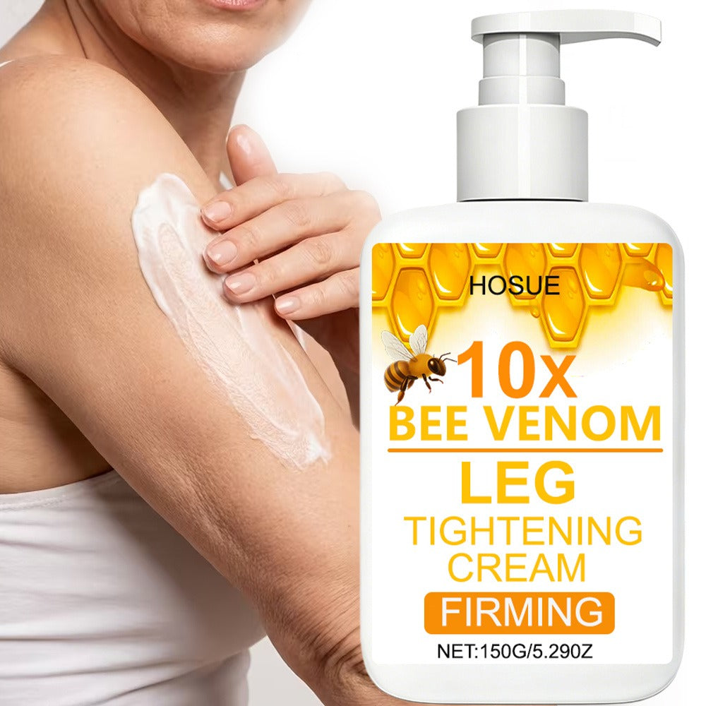 Body Cream HOSUE 150g Pump Bottle with Bee Venom Ingredient Label for Arms, Thighs and Abdomen Application