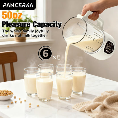 Nut Milk Maker Machine One-Touch - Multifunctional Plant-Based Milk Blender for Homemade Almond, Oat