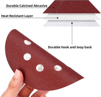 5 Inch Sandpaper 94 Pcs – 8-Hole Hook & Loop Sanding Discs, Assorted Grits 80/180/240/320/400/800/1000/1500/2000/3000