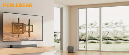 F11 Dual-Arm Full-Motion TV Wall Mount with Wide Wall Plate, Tilt, Swivel and Extension Controls
