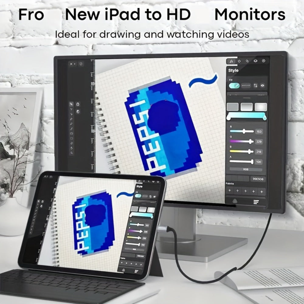 USB-C to HDMI 2.1 Cable 8K@60Hz 4K@144Hz, Aluminum Braided Thunderbolt 4/3 Compatible, 48Gbps HDCP 2.3 HDR
