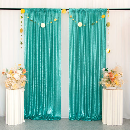 Sequin Backdrop Curtain for Party Wedding – 4x8ft Shimmering Glitter Curtain for Birthday Photo Booth Stage Decoration, Easy Hang