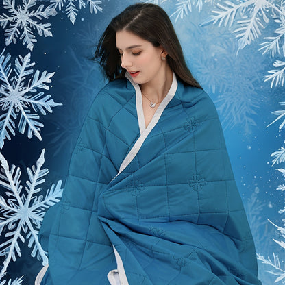 Cooling Blanket for Hot Sleepers, Knit Acrylic Throw Blanket, Breathable Air-Cooled Comforter for Summer
