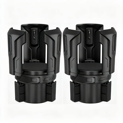 Adjustable Car Cup Holder Expander for 12–64 oz Bottles and Mugs with 2.56-Inch Base, One- or Two-Pack Options