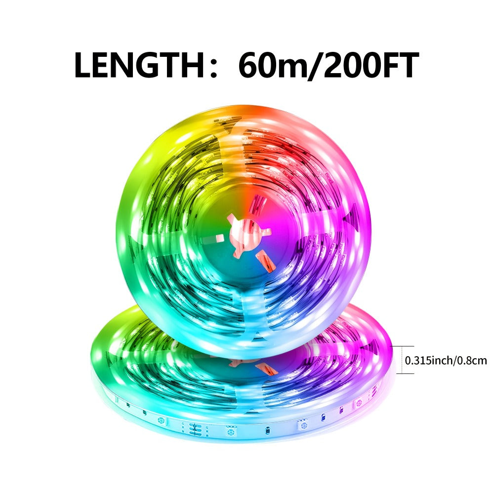 Music Sync LED Strip Lights with APP & 24-Key Remote - RGB Color Changing Built-in Mic for an Everyday Personal Care Routine