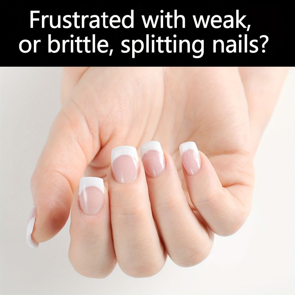 Nail Strengthening Polish 10ml Glycerin & Hyaluronic Acid Formaldehyde-Free – Hardener Treatment for Thin Brittle Weak Nails Fast Results
