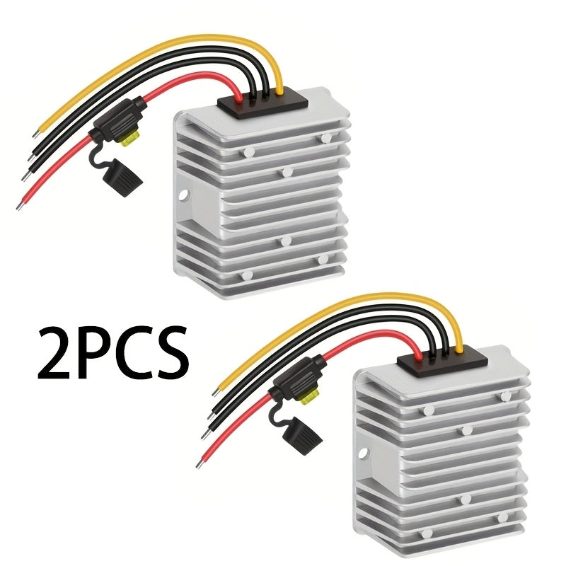 DC Step Down Converter 24V 36V 48V to 12V - High Efficiency Voltage Reducer, Durable Aluminum Housing