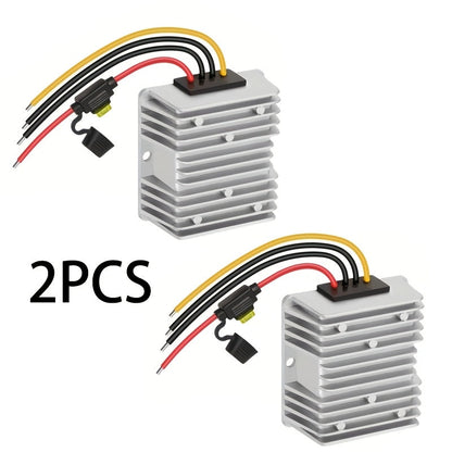 DC Step Down Converter 24V 36V 48V to 12V - High Efficiency Voltage Reducer, Durable Aluminum Housing