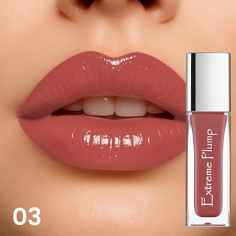 Lip Gloss for Women, Water Gloss Non-Sticky Formula, Sheer Nude Pink Shimmer Tint, Sweatproof Smooth Comfortable Wear