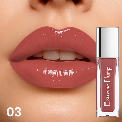 Lip Gloss for Women, Water Gloss Non-Sticky Formula, Sheer Nude Pink Shimmer Tint, Sweatproof Smooth Comfortable Wear