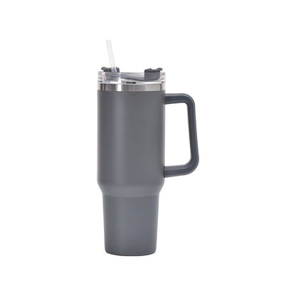 Insulated Tumbler 40oz with Handle & Straw Lid – Double-Wall Vacuum 304 Stainless Steel Travel Cup, Leakproof & Rustproof