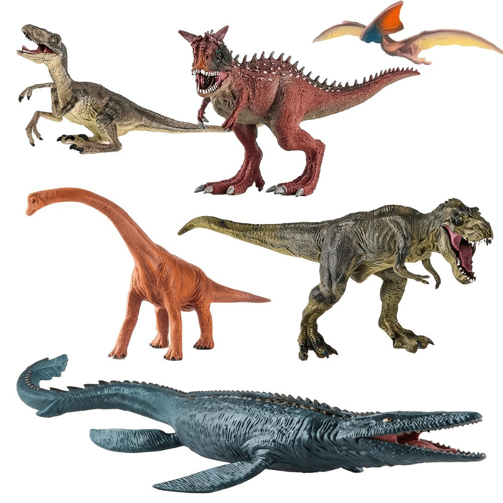 Jumbo Dinosaur Toys Set of 6, Realistic Large Dinosaur Figures for Kids, Dino World Playset for Boys & Girls Ages 3+