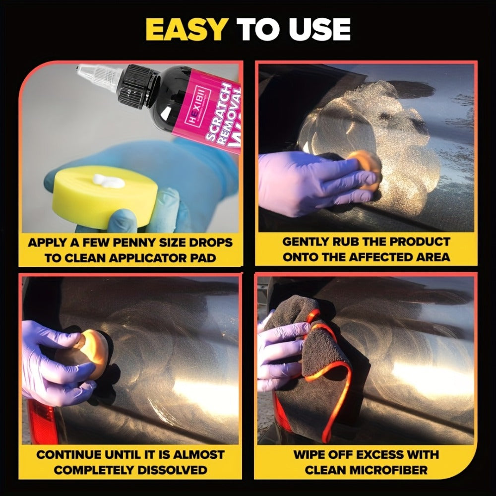 Car Scratch Remover Paste Kit – Clear Coat Scratch Eraser for Light Surface Marks & Swirl Marks, Car Paint Repair Paste | 150ml or 2-Bottle