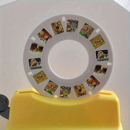 3D Slide Viewer Toy for Kids Ages 3+, Screen-Free Sideshow Projector with Space Ocean Animals Dinosaurs Slides