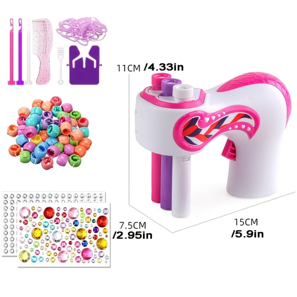 Automatic Electric Hair Braider Machine One-Touch Operation, Adjustable Speed Braid Styler with Braiding Combs & Clips
