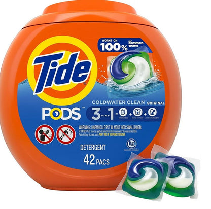 Tide Pods Laundry Detergent Pacs Bundle 84ct - Fresh Meadows 42ct + Free & Gentle 42ct, 3-in-1 Formula Stain Remover Color Protector