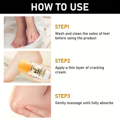 Cracked Heel Cream Stick 3-Pack, Portable 40g Foot & Hand Moisturizer with Vitamin E & Aloe Vera, Hydration