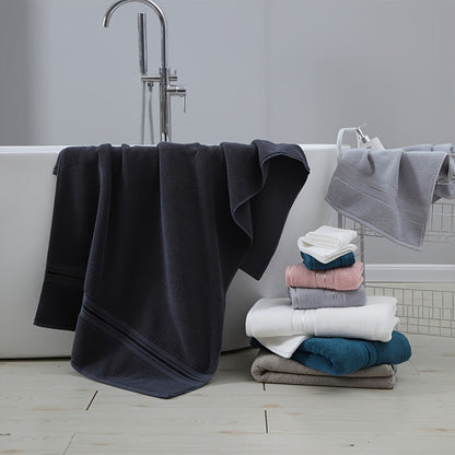 Striped Bath Towels, Towel Set 8 Piece 550GSM Pure Cotton Vintage Striped Bath, Hand Towels and Washcloths for Home and Guest Use