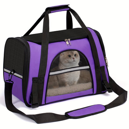 Foldable Cat Carrier Backpack | Airline Approved Collapsible Pet Travel Bag for Cats & Dogs, Spacious Ventilated Design
