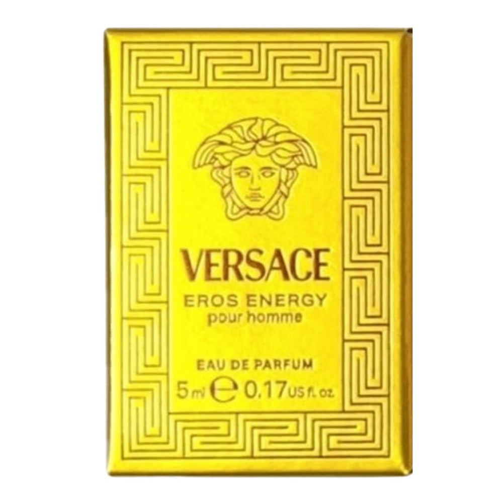 Men's Perfume Versace Eros Energy Eau de Parfum Travel Spray 5 ml in Portable Yellow Atomizer