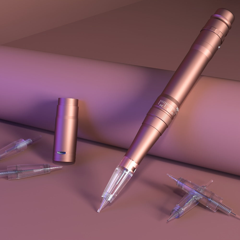 Permanent Eyebrow Tattoo Kit PMU Pen - Includes Tattoo Pen, Ink, Eyebrow & Lip Tattoo Needles, Practice Accessories