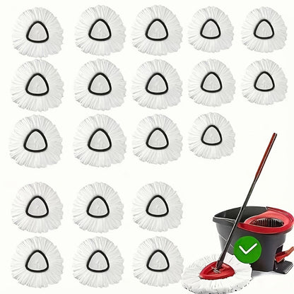 Microfiber Rotary Mop Replacement Heads 360 Degree Triangular Spin Mop Pads Refill Compatible with Rotary Mop Systems Deep Floor Cleaning 2
