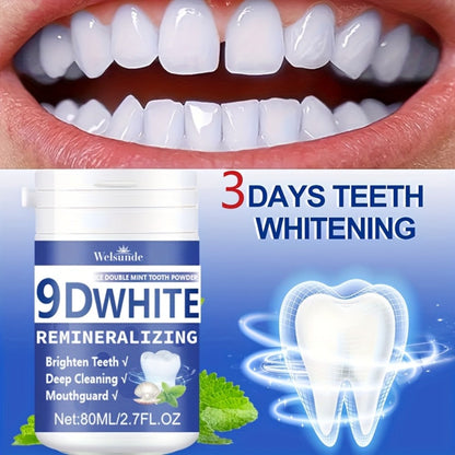 Hydroxyapatite Tooth Powder 3-Pack Remineralizing Whitening Deep Cleaning Mint Fresh Breath Enamel Oral Care