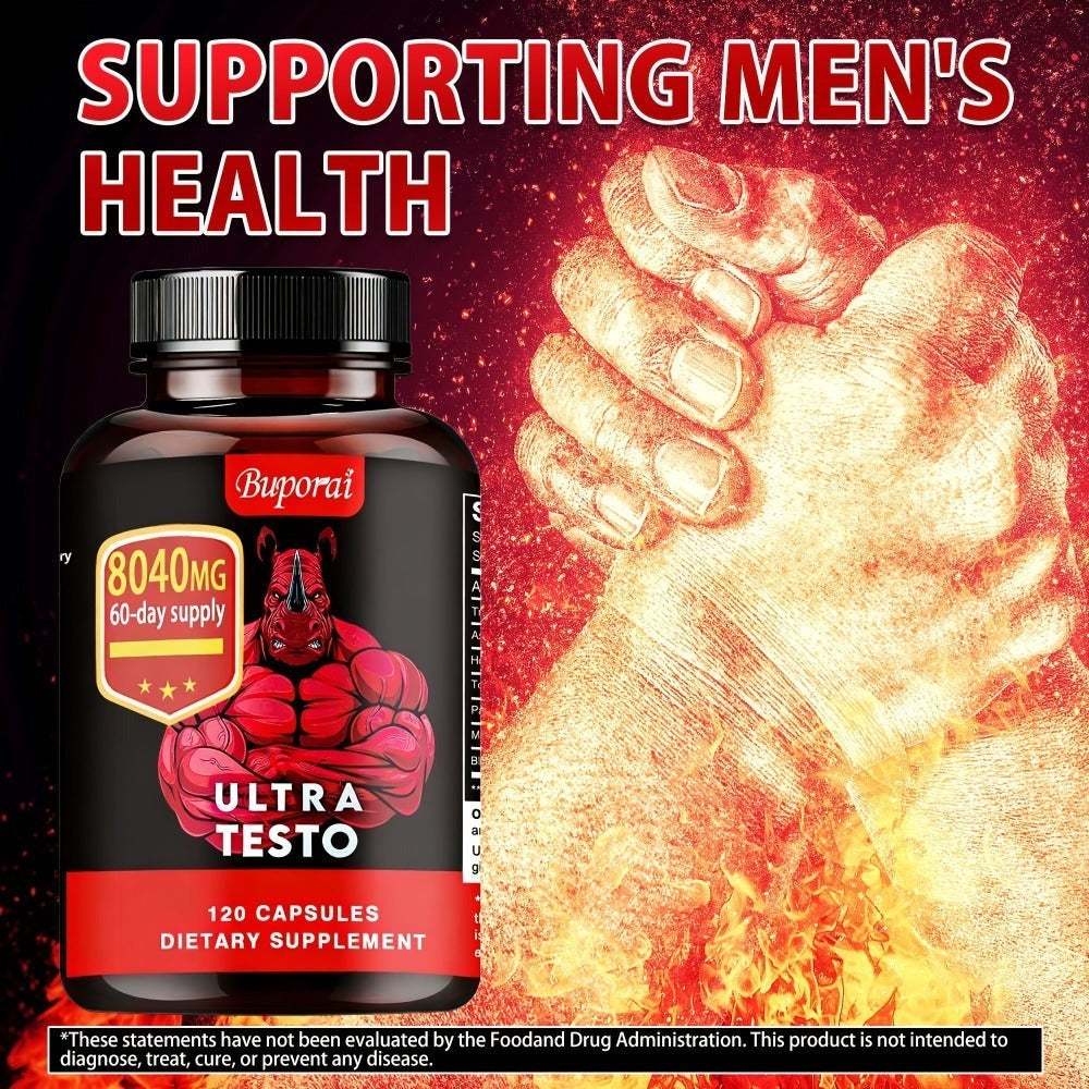Ashwagandha Tongkat Ali Supplement for Men with Maca Root, Ultra Testo Triple Adaptogen Formula for Testosterone Support