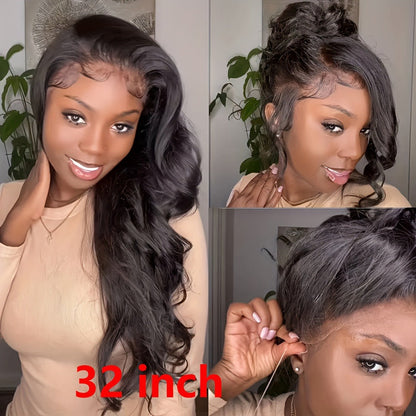 Synthetic Wig Glueless Lace Front Body Wave, in 26- and 34-Inch Options for Parties with Model-Specific Color, Length and Cap Options
