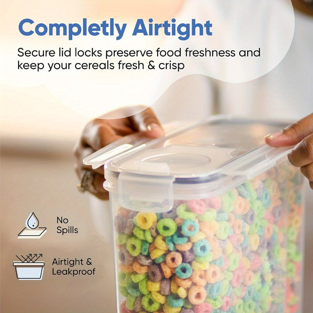 Pantry Jar Food Storage Organizer Eight-Piece Set with 84.54oz or 1.06-Gallon Canisters for Kitchen and Pantry Organization