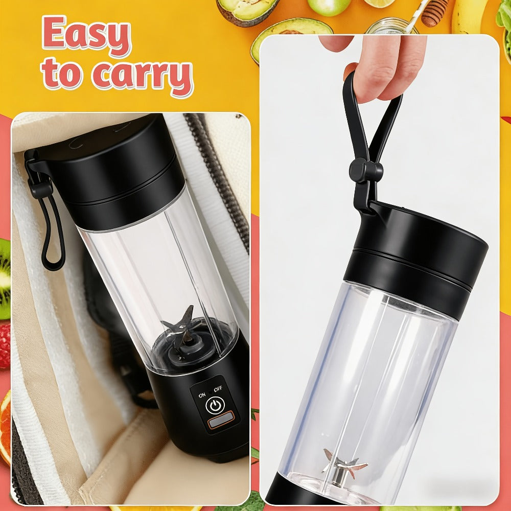 Mini Blender USB Rechargeable 380ml - 6-Blade 22000RPM High-Speed Portable Blender Cup, 304 Stainless Steel